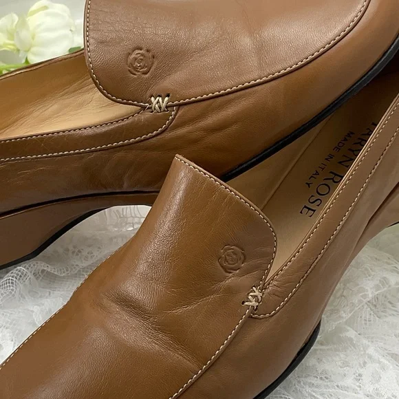Taryn Rose Women’s Tan Italian Leather Loafers Sz8 Shoes #0212 - Picture 5 of 11
